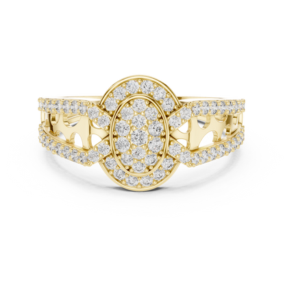 Round Cut Lab Grown Diamond Rose Gold Ring