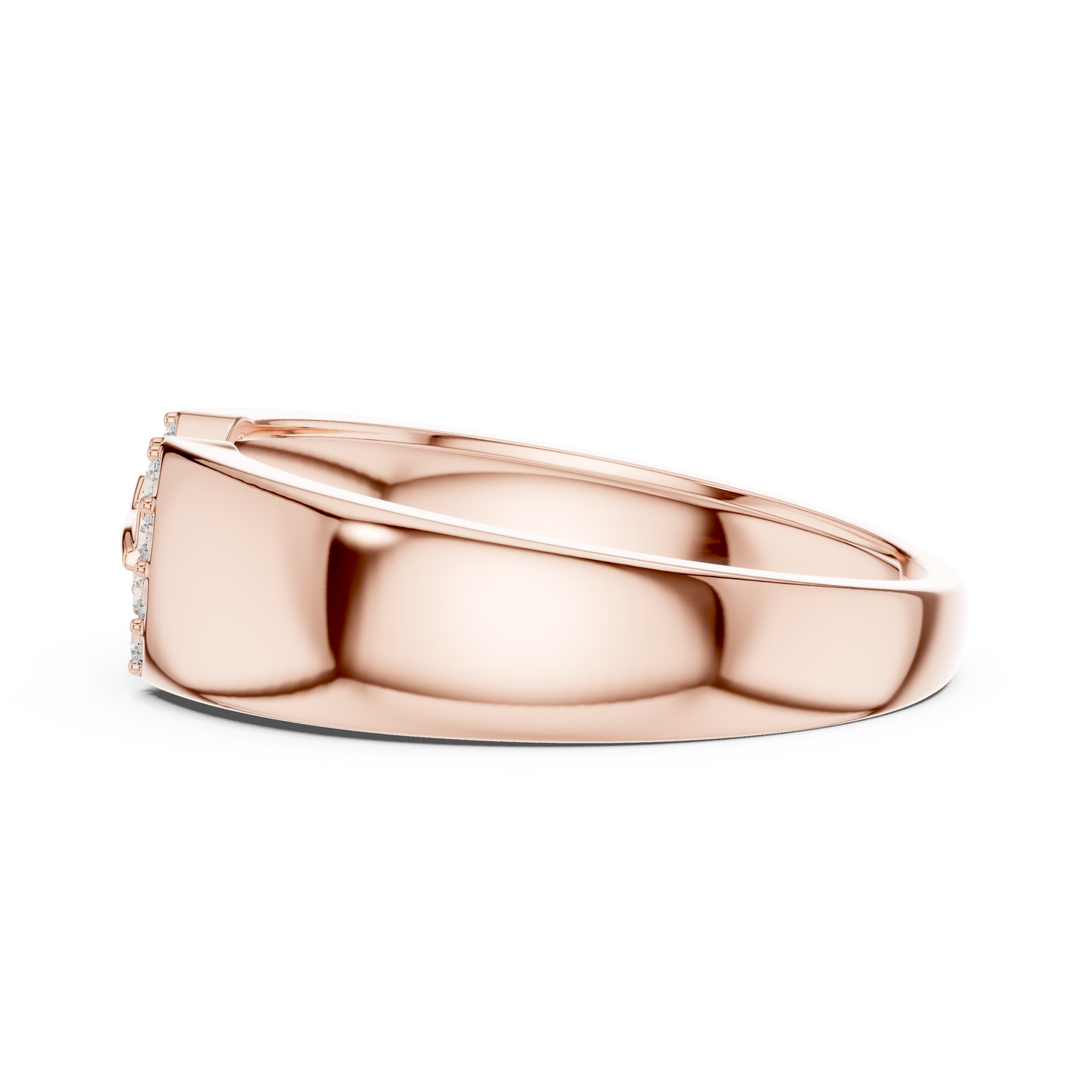 Interlocking Link Round Lab Grown Diamond Ring