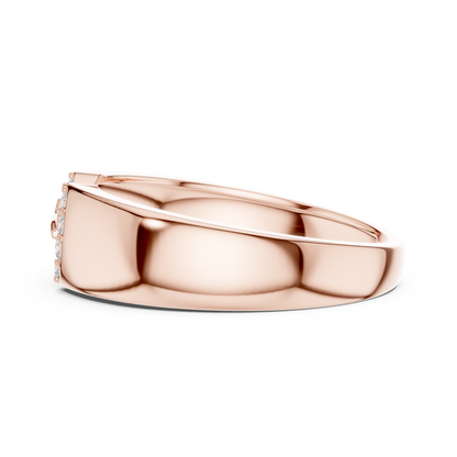 Interlocking Link Round Lab Grown Diamond Ring