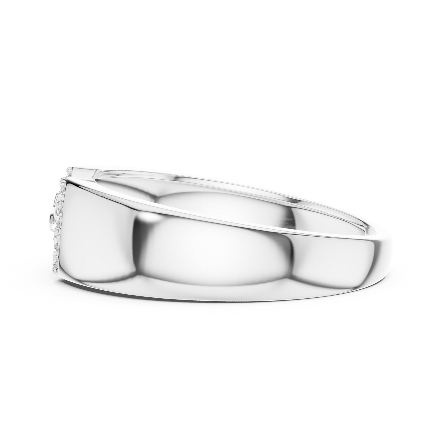 Interlocking Link Round Lab Grown Diamond Ring