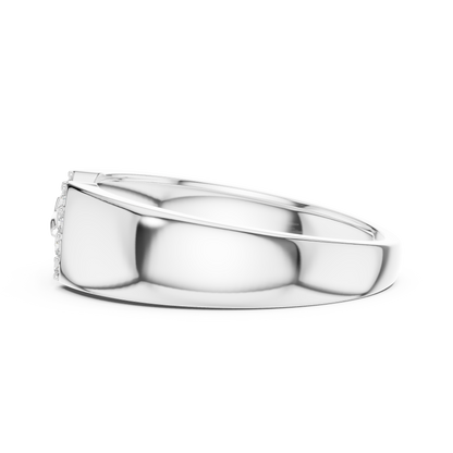 Interlocking Link Round Lab Grown Diamond Ring