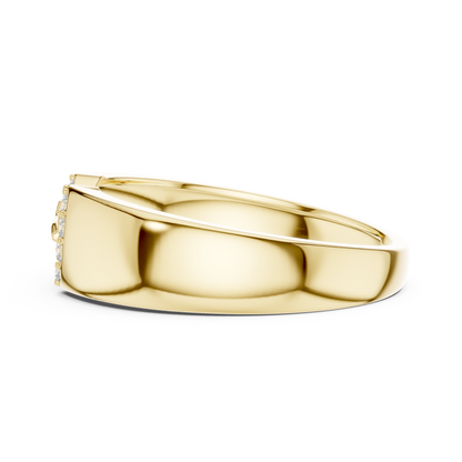 Interlocking Link Round Lab Grown Diamond Ring