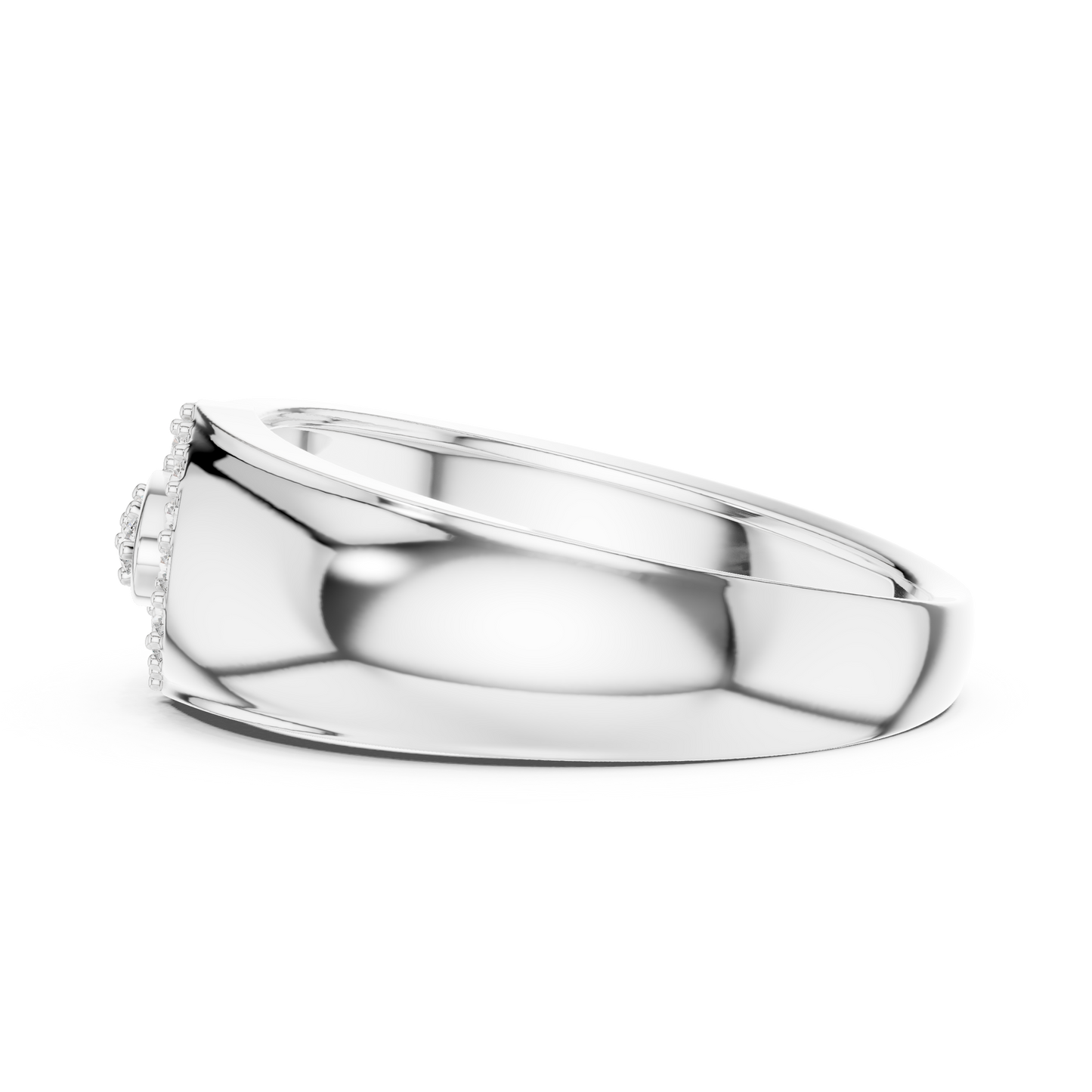 Interlocking C-Shape Round Lab Grown Diamond Ring