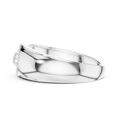 Interlocking C-Shape Round Lab Grown Diamond Ring