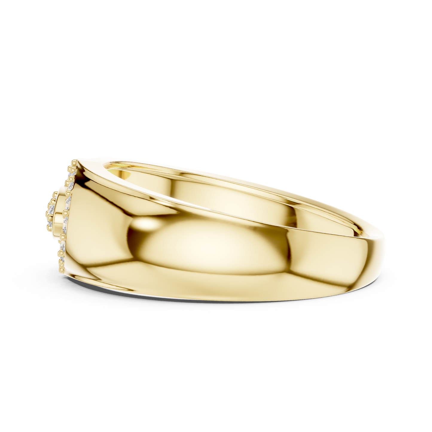 Interlocking C-Shape Round Lab Grown Diamond Ring