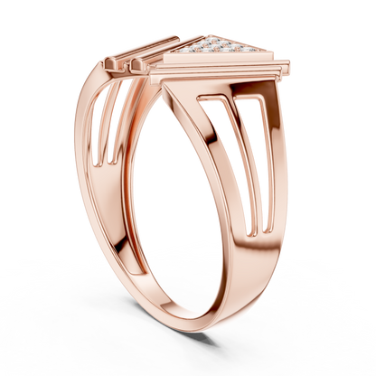 Multi Level Geometric Cluster Lab Grown Diamond Ring