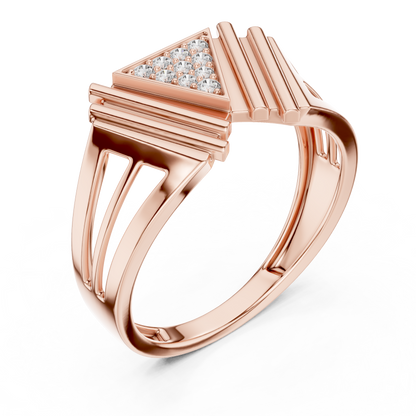 Multi Level Geometric Cluster Lab Grown Diamond Ring