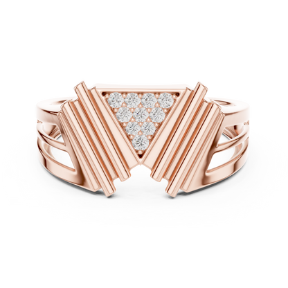 Multi Level Geometric Cluster Lab Grown Diamond Ring