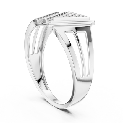 Multi Level Geometric Cluster Lab Grown Diamond Ring
