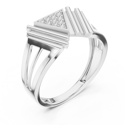 Multi Level Geometric Cluster Lab Grown Diamond Ring