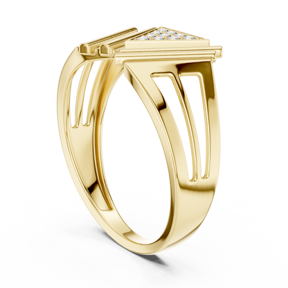 Multi Level Geometric Cluster Lab Grown Diamond Ring
