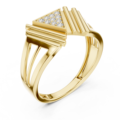 Multi Level Geometric Cluster Lab Grown Diamond Ring