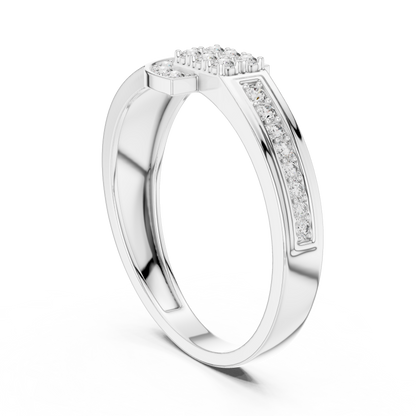 Art Deco Lab Grown Diamond Ring in 14K Rose Gold