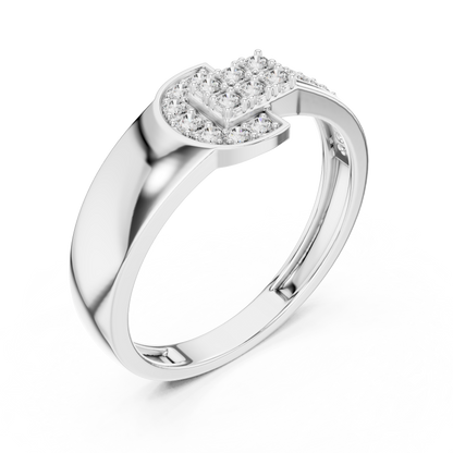 Art Deco Lab Grown Diamond Ring in 14K Rose Gold
