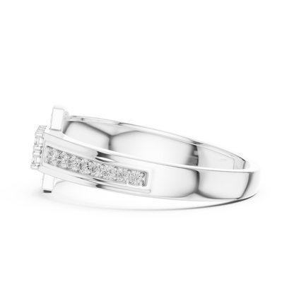 Art Deco Lab Grown Diamond Ring in 14K Rose Gold