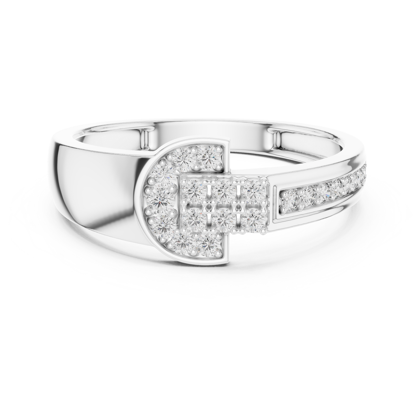 Art Deco Lab Grown Diamond Ring in 14K Rose Gold