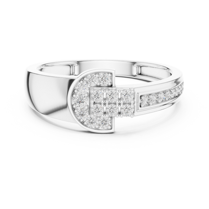 Art Deco Lab Grown Diamond Ring in 14K Rose Gold