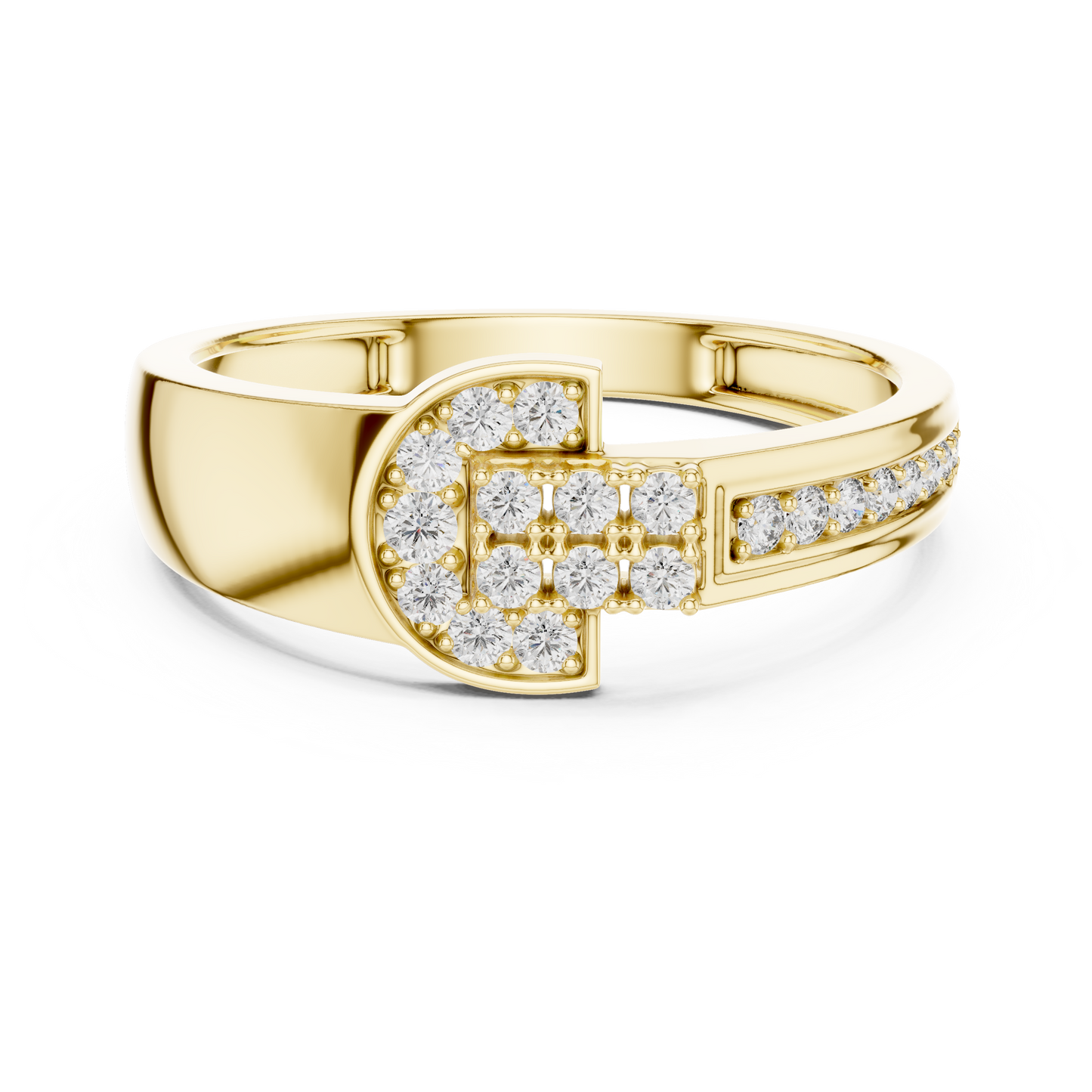 Art Deco Lab Grown Diamond Ring in 14K Rose Gold
