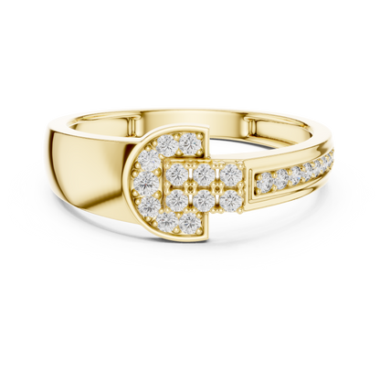 Art Deco Lab Grown Diamond Ring in 14K Rose Gold