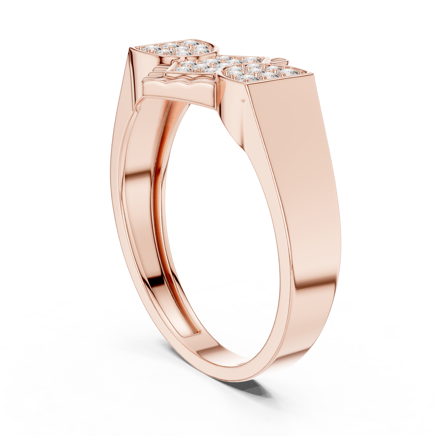 Round Cut Lab Grown Diamond White Gold Ring