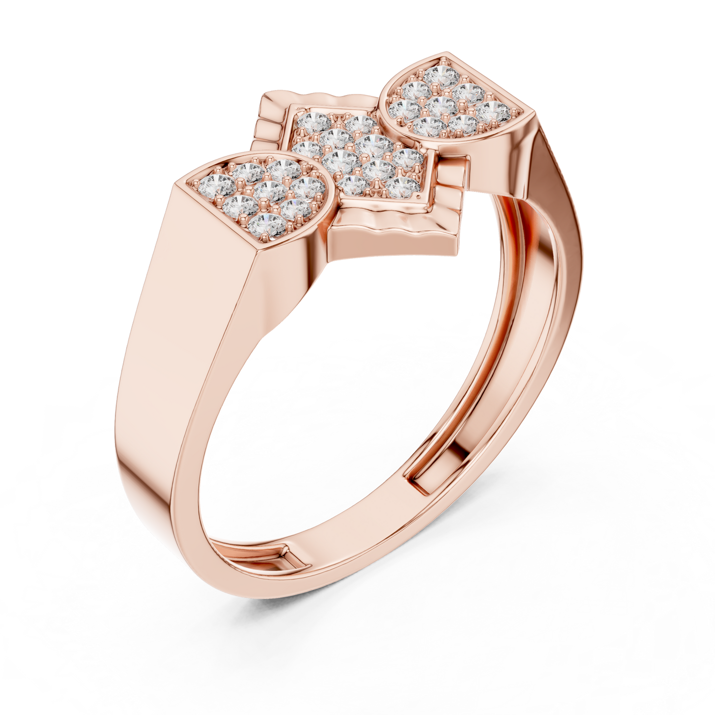 Round Cut Lab Grown Diamond White Gold Ring