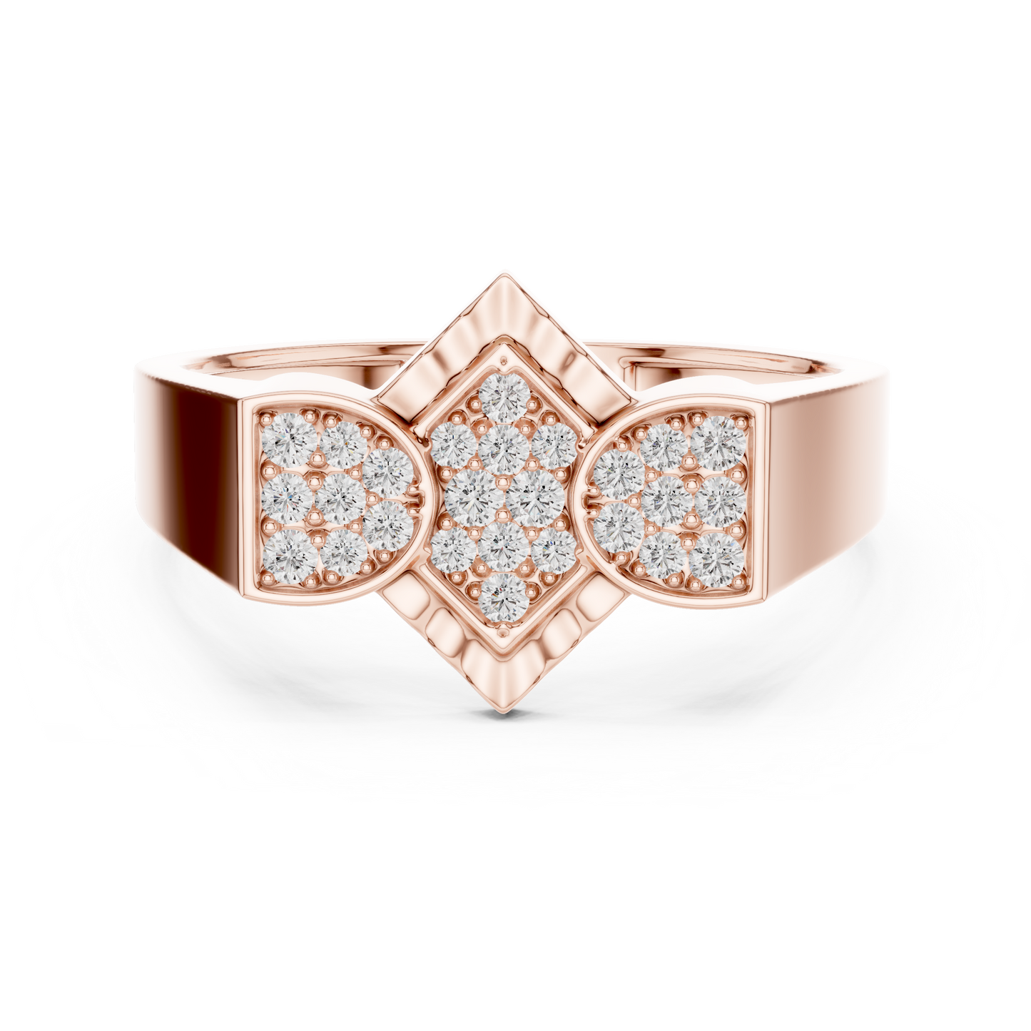 Round Cut Lab Grown Diamond White Gold Ring