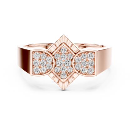 Round Cut Lab Grown Diamond White Gold Ring