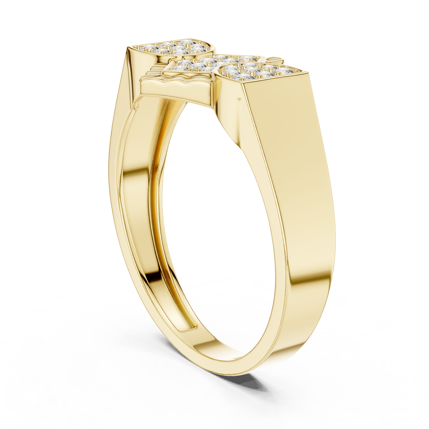 Round Cut Lab Grown Diamond White Gold Ring