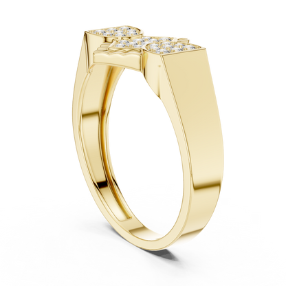 Round Cut Lab Grown Diamond White Gold Ring