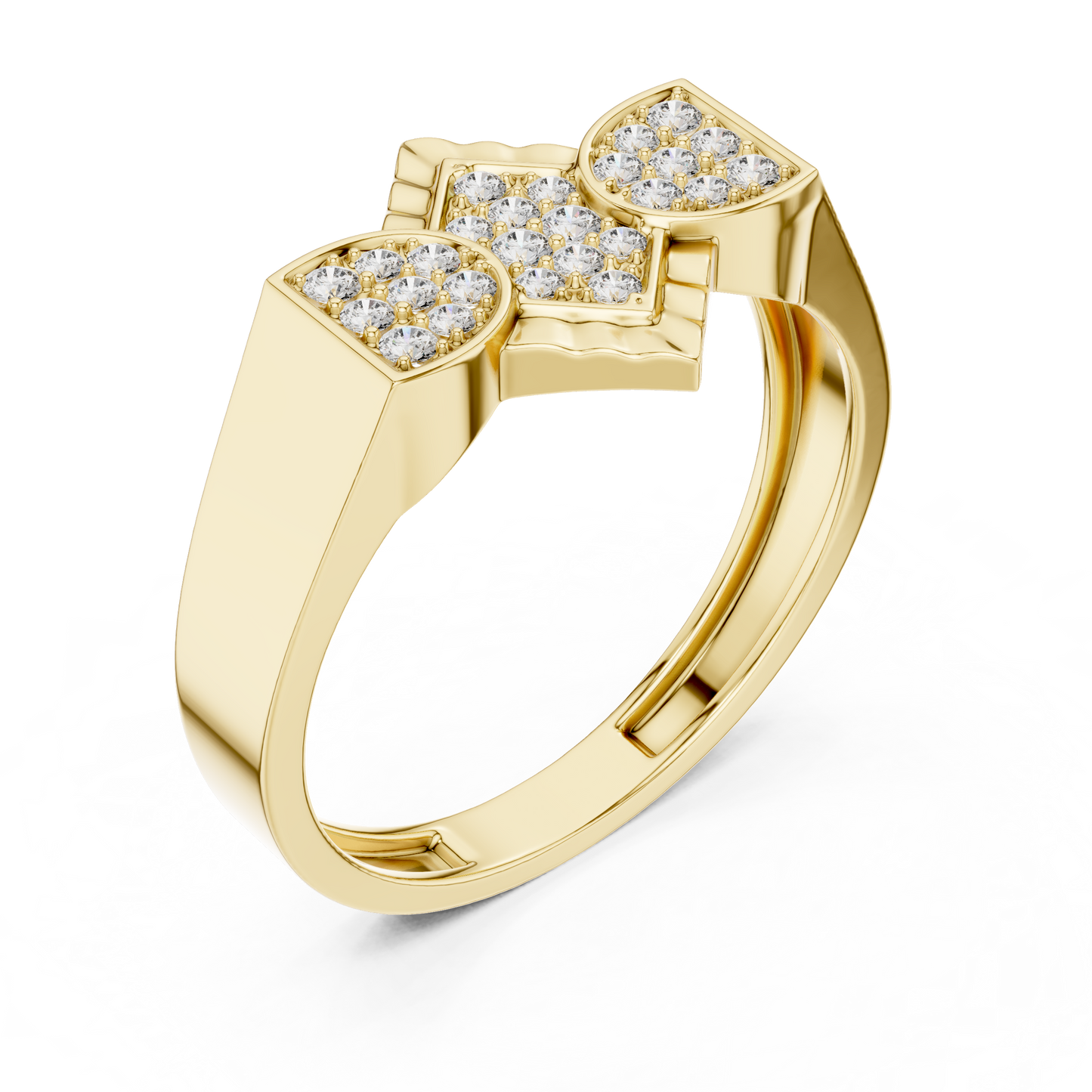 Round Cut Lab Grown Diamond White Gold Ring