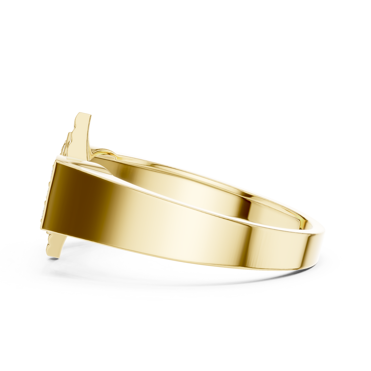 Round Cut Lab Grown Diamond White Gold Ring