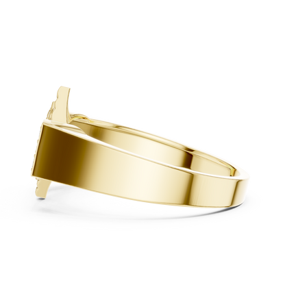 Round Cut Lab Grown Diamond White Gold Ring