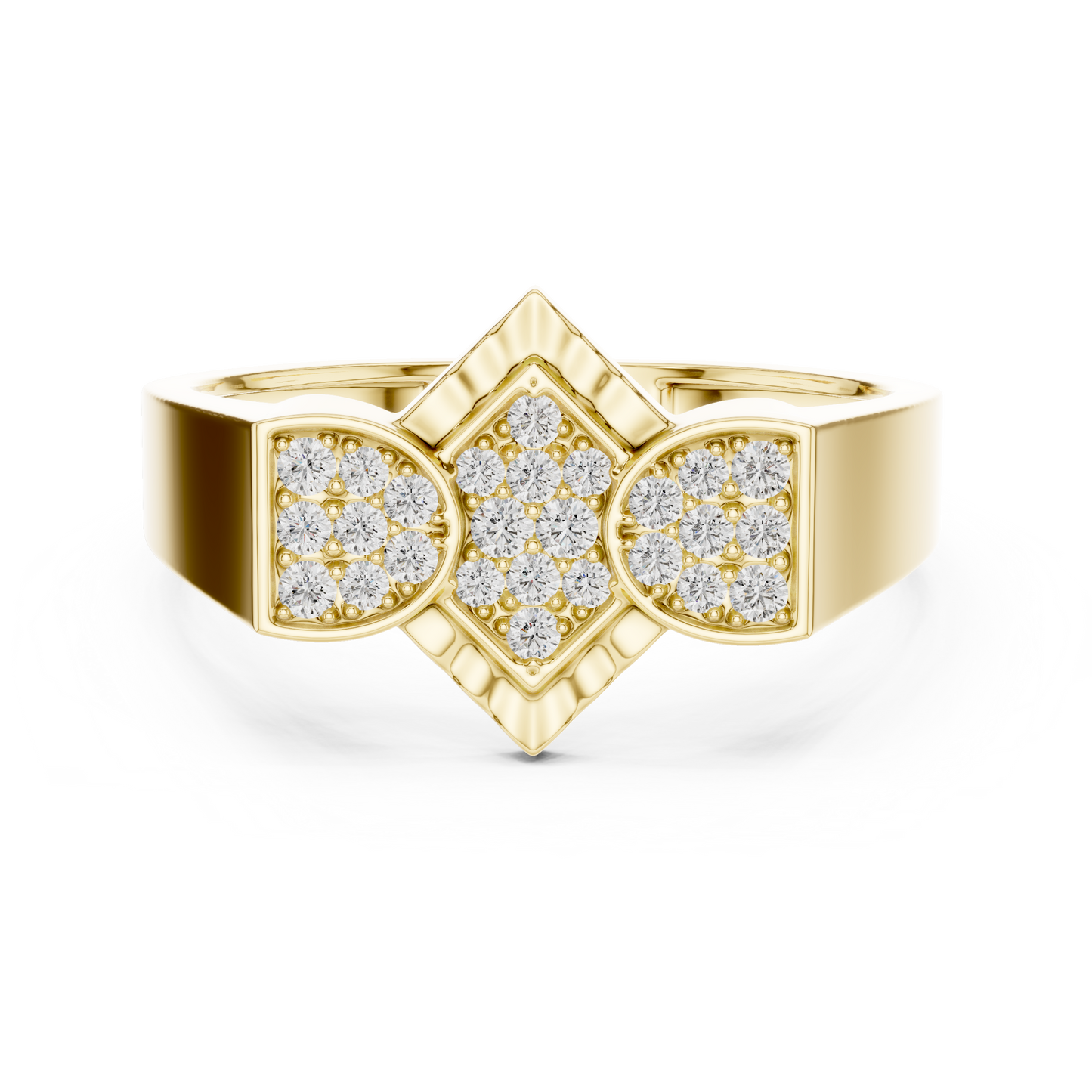 Round Cut Lab Grown Diamond White Gold Ring