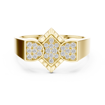 Round Cut Lab Grown Diamond White Gold Ring