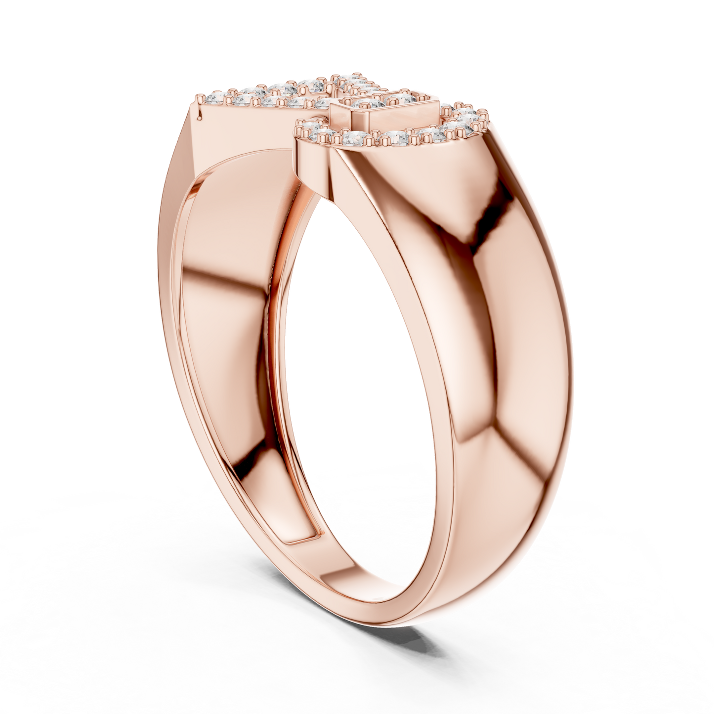 Oval Shape Halo Lab Grown Diamond Ring in 14K Rose Gold