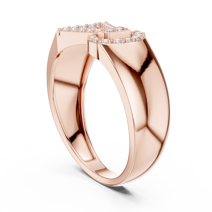 Oval Shape Halo Lab Grown Diamond Ring in 14K Rose Gold