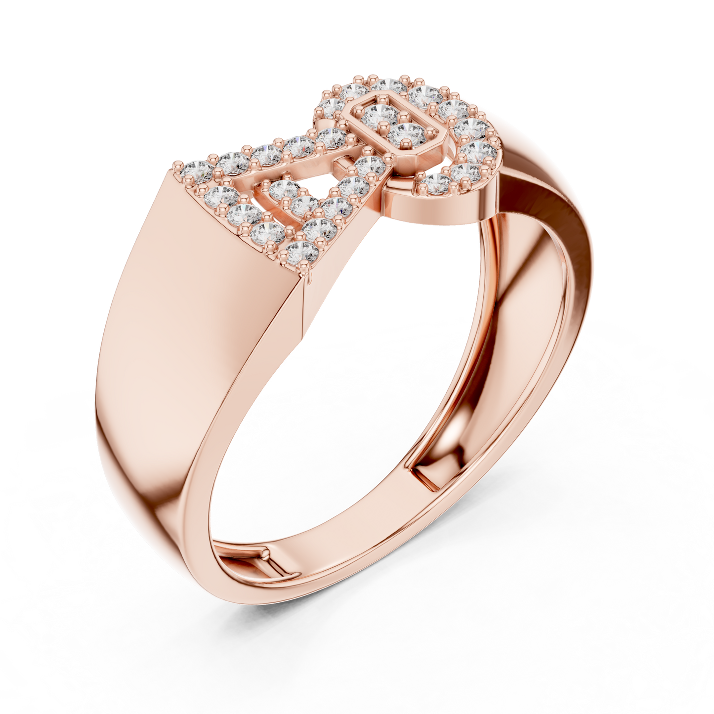 Oval Shape Halo Lab Grown Diamond Ring in 14K Rose Gold