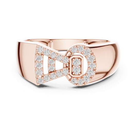 Oval Shape Halo Lab Grown Diamond Ring in 14K Rose Gold