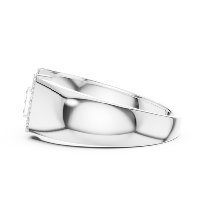 Oval Shape Halo Lab Grown Diamond Ring in 14K Rose Gold