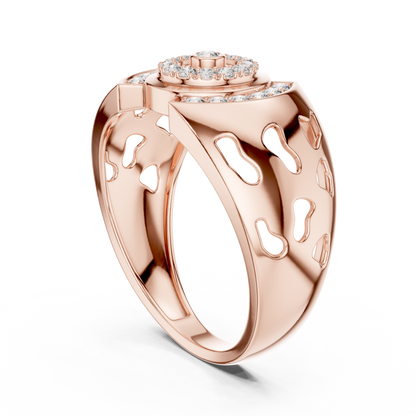 Unique Geometric Concentric Statement Ring