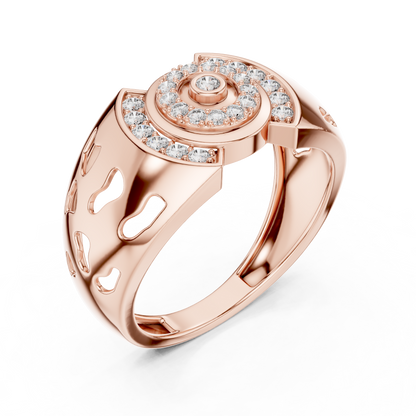 Unique Geometric Concentric Statement Ring