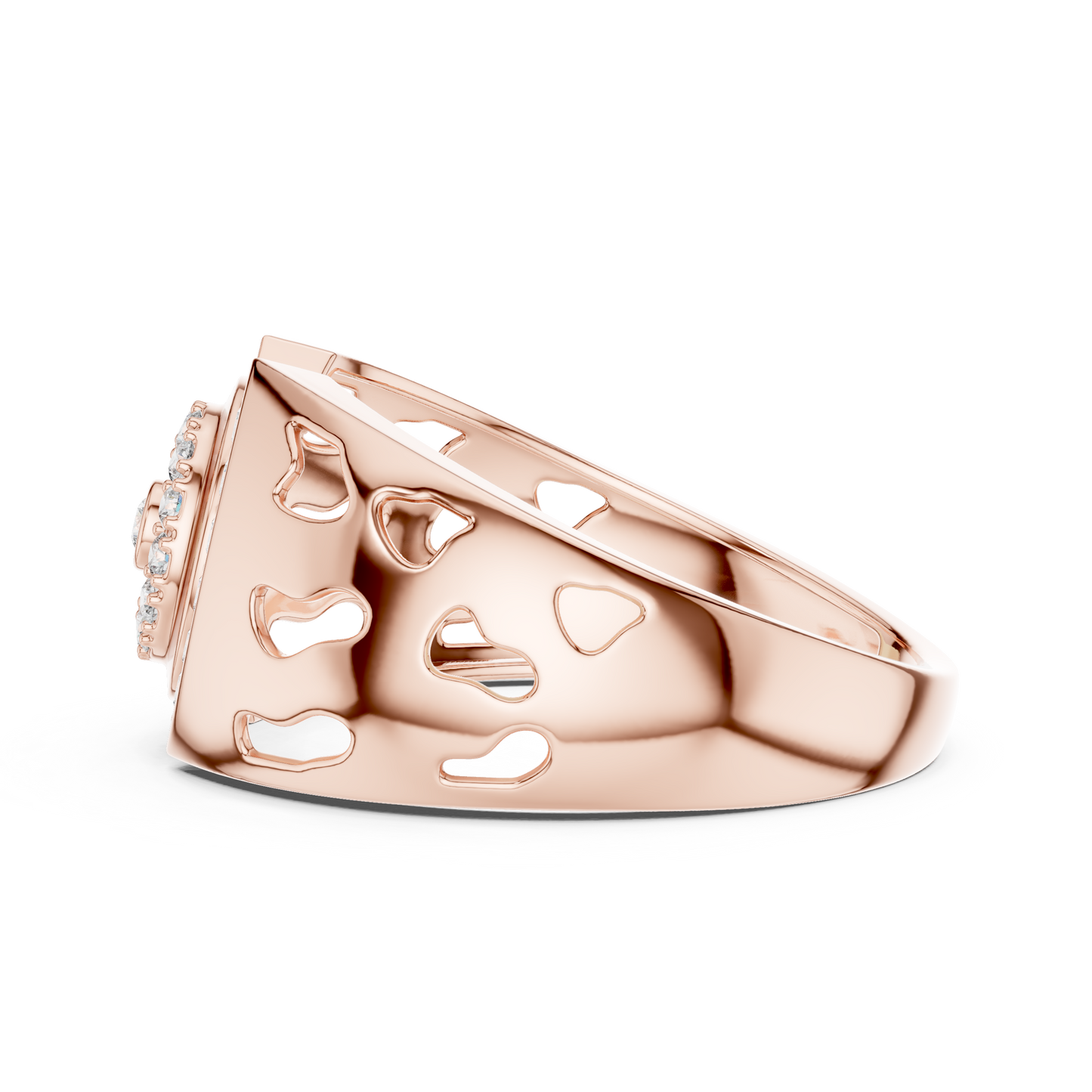 Unique Geometric Concentric Statement Ring