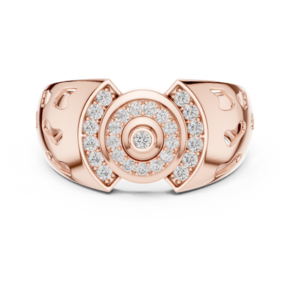Unique Geometric Concentric Statement Ring
