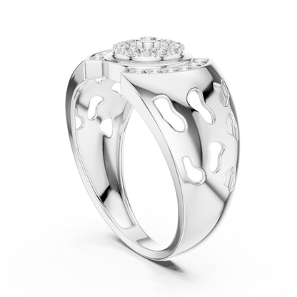 Unique Geometric Concentric Statement Ring