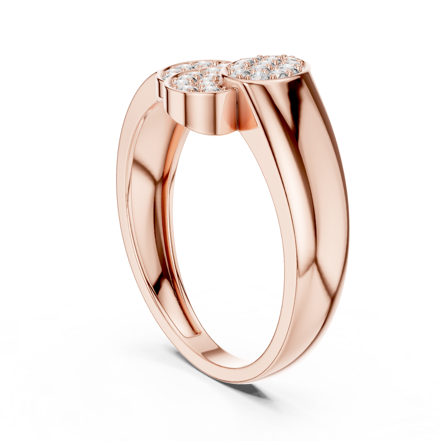Triple Oval Lab Grown Diamond Ring in 14K White Gold
