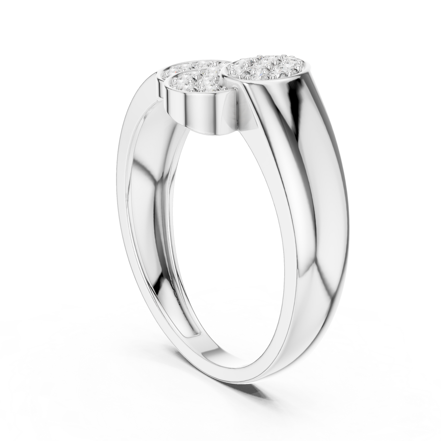 Triple Oval Lab Grown Diamond Ring in 14K White Gold