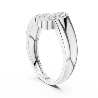 Triple Oval Lab Grown Diamond Ring in 14K White Gold
