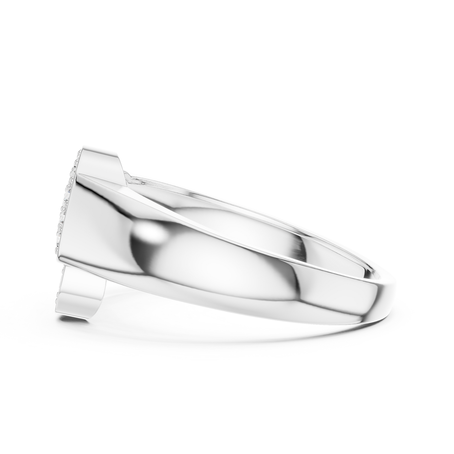 Triple Oval Lab Grown Diamond Ring in 14K White Gold