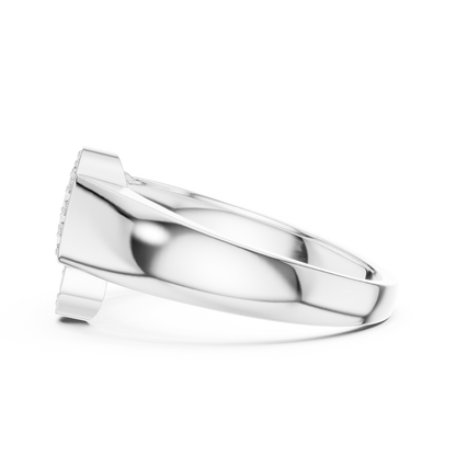 Triple Oval Lab Grown Diamond Ring in 14K White Gold