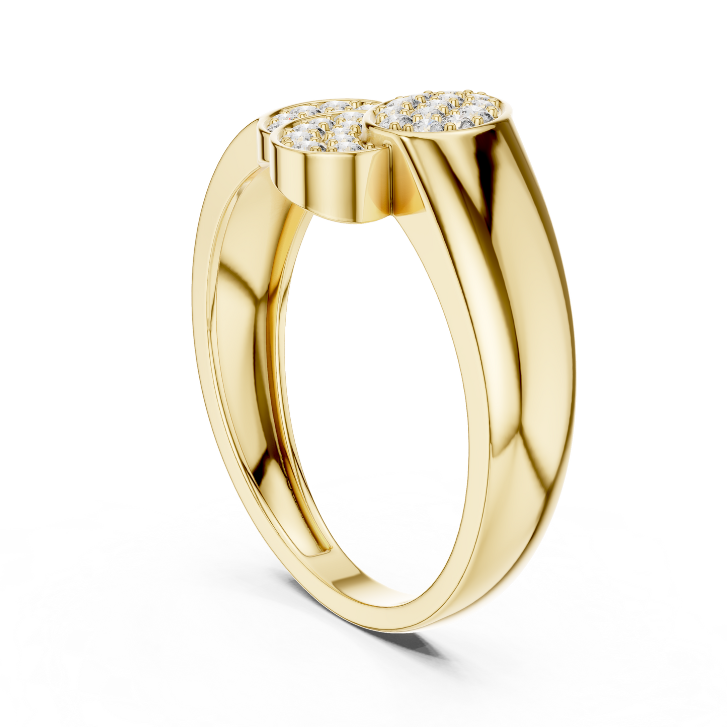 Triple Oval Lab Grown Diamond Ring in 14K White Gold